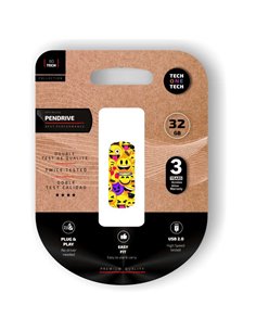 TechOneTech Clip Tech Emoji Collage Memoria USB 2.0 32GB (Pendrive)