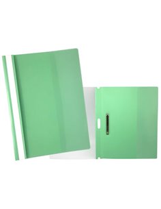 Yes Dossier Avec Fastener Pour 30 Feuilles A4 - Portada Transparent, Trasera Vert - Fabricado en Polipropileno