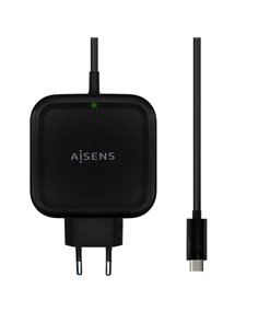 Aisens Cargador 65W PD3.0 QC3.0 1xUSB-C 1.2m - Couleur Noir