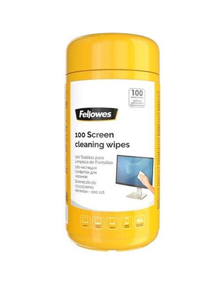 Fellowes Pack de 100 Toallitas de Nettoyage Pour Pantallas