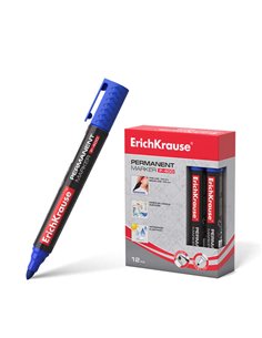 Erichkrause Marqueur Permanent P-400 - Pointe en Forma de Bala - Résistant à Multiples Superficies - Couleur Bleu