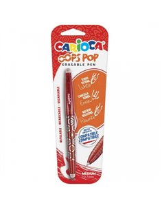 Carioca Oops Stylo à bille Borrable - Encre Termo Sensible - Empuñadura Texturizada - Pointe de 0.7mm - Double Goma - Recambios 