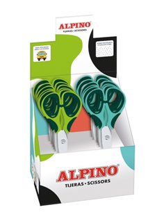 Alpino Colorfull Tijera Scolaire 13cm - Acier Inoxydable - Pointe Roma - Couleurs assorties