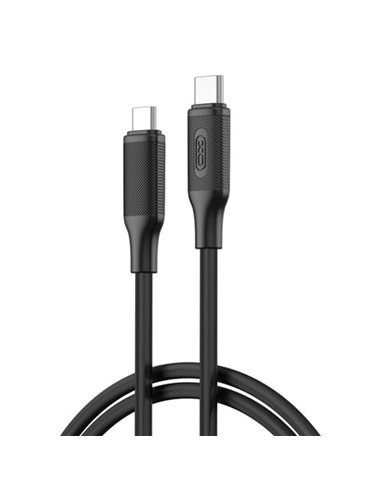 XO NBQ265B Câble USB-C Mâle à USB-C Mâle - 1m - 60W - Couleur Noir