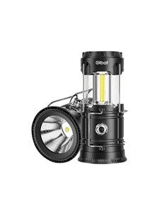 Elbat EB0564 Linterna de Camping 2 en 1 LED 280LM - 6500K Luz Fria - Gancho Supérieur - Alimentation à Pilas AAA - Couleur Noir
