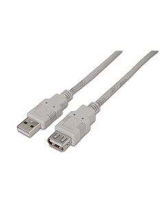 Aisens Câble Extension USB 2.0 - Tipo À Mâle à Tipo À Femelle - 1.0m - Couleur Beige