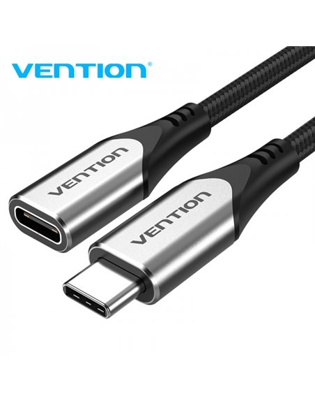 Vention Câble Alargador USB-C 3.1 Mâle à USB-C Femelle - 1m - Couleur Gris