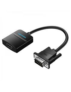Vention Conversor VGA Mâle à HDMI Femelle - 0.5m - Couleur Noir