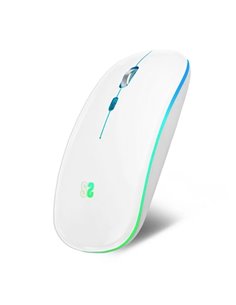 Subblim Souris LED Dual Flat Mouse - Conexión Dual - Silent Click - Iluminación LED en 7 Couleurs - Batterie de larga duración -