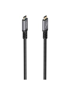 Aisens Câble USB-C Mâle - Supporte jusqu'à 100W - Longueur 3m - Vitesse de transfert Jusqu'à 20Gbps - Résolution 8K - Aluminium 