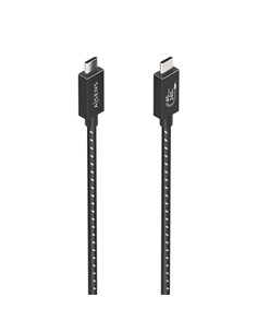 Aisens Câble USB4 Gen3x2 Aluminium 40Gbps 8K@60Hz 5A 48V 240W E-Mark - Tipo USB-C/M-USB-C/M - 1m - Couleur Noir