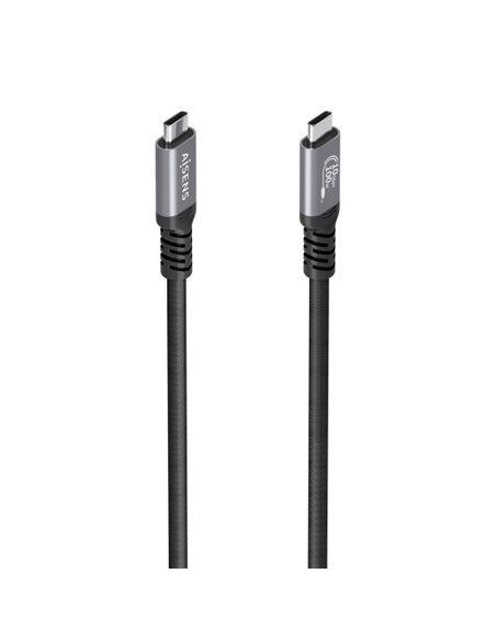 Aisens Câble USB-C Mâle - Supporte jusqu'à 100W - Longueur 4m - Vitesse de transfert Jusqu'à 10Gbps - Résolution 8K - Aluminium 