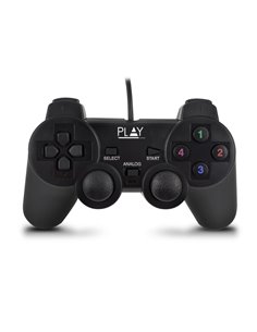 Ewent Mando/Gamepad USB - 13 Botones - 2 Palancas Analogicas - D-Pad de 8 Vias - Câble de 1.5m - Couleur Noir