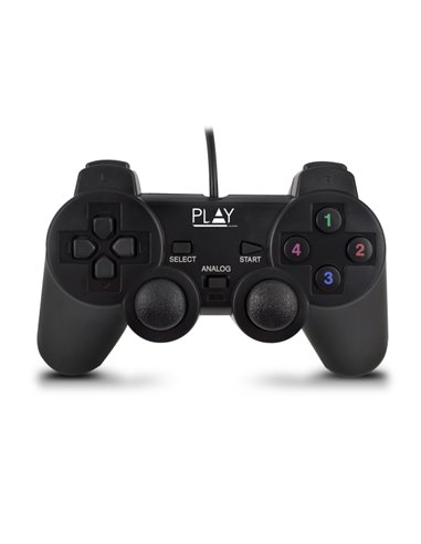 Ewent Mando/Gamepad USB - 13 Botones - 2 Palancas Analogicas - D-Pad de 8 Vias - Câble de 1.5m - Couleur Noir