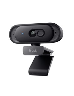 Trust Tomar Webcam QHD 2K - Câble 2m - Microfono Incorporado - Balance de Blancos Automatico - Modo de Privacidad - Rosca 1/4" -
