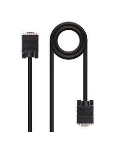 Nanocable Câble SVGA HDB15 Mâle à HDB15 Mâle 1.80m - Couleur Noir