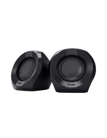 Trust Altavoces 2.0 USB 8W - Entrée et Sortie Jack 3.5mm - Câble de 1.30m - Couleur Noir