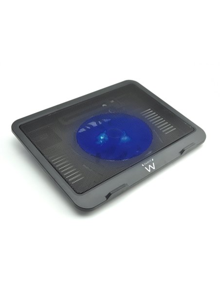 Ewent Support Pour Portable - 1 Ventilateur Silencioso Jusqu'à 15.6" - Couleur Noir