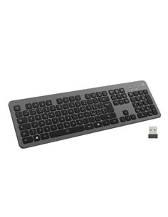Ewent EW3296 Clavier Inalambrico Multiconexion - 3 Conexiones Simultaneas - 1xWireless 2.4GHz, 2xBluetooth 5.0 - Couleur Noir
