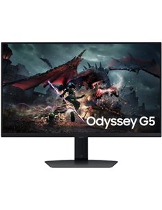 Samsung Odyssey G5 G50D Monitor 27" IPS QHD 180Hz FreeSync - Respuesta 1ms - Regulable en Altura, Giratorio e Inclinable - HDMI,