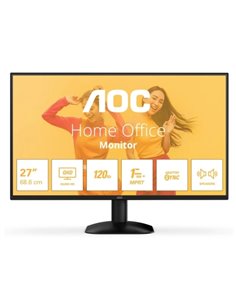 AOC Q27B35S3 Monitor 27" LED IPS QHD 124Hz HDR10 - Respuesta 4ms - HDMI, Displayport - VESA 100x100mm - Couleur Noir