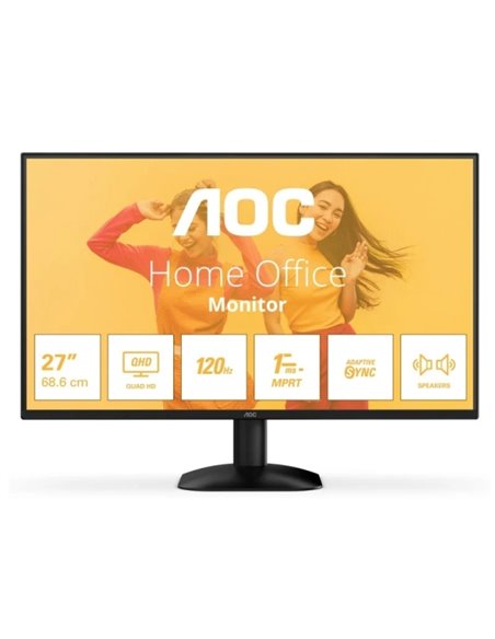 AOC Q27B35S3 Monitor 27" LED IPS QHD 124Hz HDR10 - Respuesta 4ms - HDMI, Displayport - VESA 100x100mm - Couleur Noir