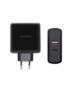 Aisens Cargador Pour Smartphone 57W 1x USB-C PD3.0 45W, 1x USB-À 5V/2.4A 12W