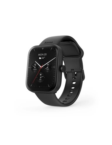 Hama 5000 Reloj Intelligente Smartwatch - Bluetooth 5.3 - Batterie 300mAh - Écran TFT 1.65" - IP68 - Pulsera de Silicona - 3.9x1