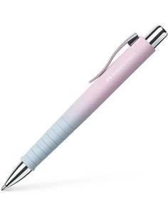 Faber-Castell Poly Ball Flow Edition Blushing Sky Stylo à bille Retractil XB - Forma Triangular Ergonomica - Doux al Toucher - C