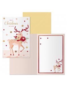 Dohe Nara Pack de 6 Tarjetas de Felicitacion Navideña Avec Sobre - Taille Fermée 11.5x17cm, Ouverte 23x17cm - Papier Offset - Im