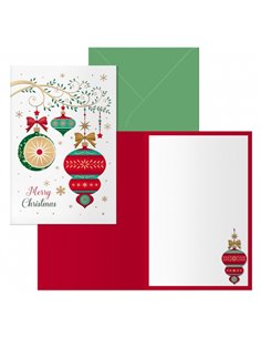 Dohe Cascabel Pack de 6 Tarjetas de Felicitacion Navideña Avec Sobre - Taille Fermée 11.5x17cm, Ouverte 23x17cm - Papier Offset 