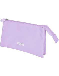 Dohe Serenity Trousse Triple - Fermeture Double Avec Fermeture éclair et Tirador de Goma - Couleur Violet