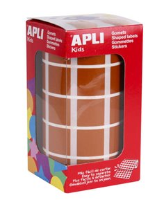 Apli Rollo Avec 1.770 Gomets Cuadrados 20x20mm - 59 Feuilles Pretroqueladas - Idéal Pour Actividades Infantiles - Normas EN-71 e