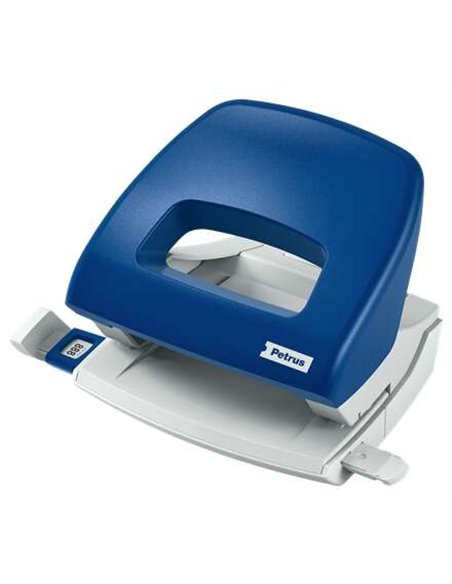 Petrus 80 Perforateur Perforador Pequeño - Jusqu'à 16 Feuilles - Marcas de Format - Facile Vaciado - Punzones 5.5mm - Couleur Bl