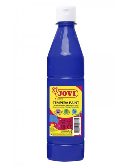 Jovi Tempera Paint Tempera Liquida 500ml - Base Eau - Lista Pour Usar - Alto Poder Cubriente - Séchage rapide - Excelente Fluide