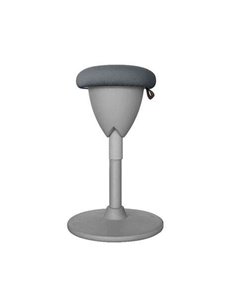 Cromad Design Taburete Multiusos - Asiento Avec Altura Réglable - Giro de 360º - Tejido à Prueba de Eau - Couleur Gris