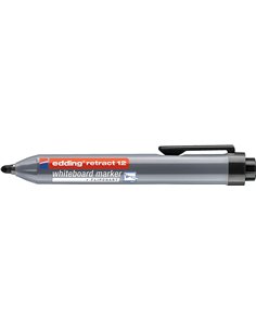 Edding Retract 12 Feutre Pour Tableau Blanca Retractil - Pointe Ronde - Trait entre 1.5 et 3mm - Rechargeable - Séchage rapide -