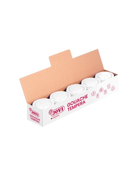 Jovi Bote de Tempera Scolaire 35ml - Aplicacion en Multiples Superficies - Usage Avec Pincel, Rodillo ou Espatula - Couleurs Mez