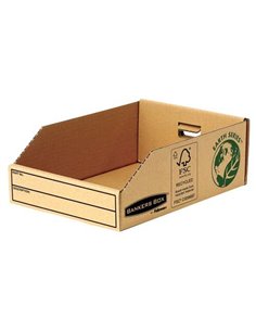 Fellowes Bankers Box Earth Bandeja de Carton 200mm - Montaje Manual - Carton Reciclado Certificacion FSC - Couleur Marron
