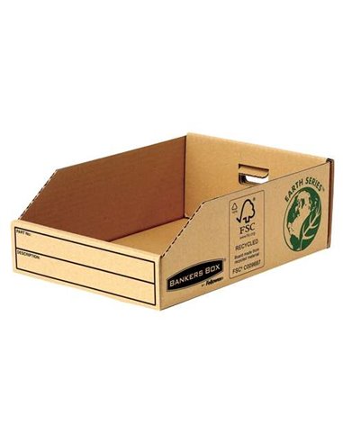 Fellowes Bankers Box Earth Bandeja de Carton 200mm - Montaje Manual - Carton Reciclado Certificacion FSC - Couleur Marron