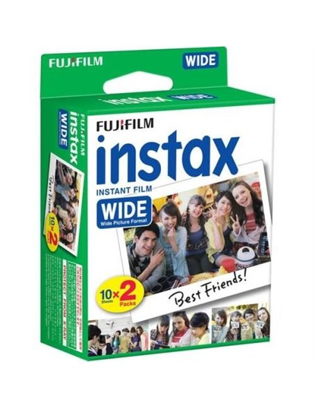 Fujifilm Instax Film Wide Pack de 2x10 Peliculas de Fotos Instantaneas - Format Impression (Taille de Imagen 99x62mm)