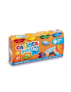 Carioca Baby Do Pack de 8 Pastas de Modelar - Super Légère - Élastique - Maleable - Idéal Pour Primeras Experiencias Tactiles - 