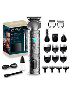 Cecotec PrecisionCare Samurai Profiling Afeitadora Recortadora 6 en 1 Avec Base - Autonomie 170min - Comprend Accesorios - Cuchi