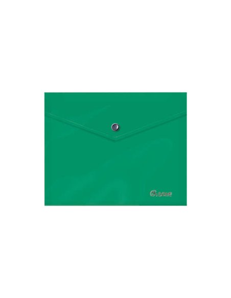 Dohe Sobre Portadocumentos A5 - Fermeture de Broche - Polipropileno Opaco 150 Micras - Couleur Vert
