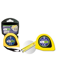 Bismark Flexometro 3m Avec Freno - Ruban Pour la Muñeca - Résistant Pour Maison et Bureau - Couleur Jaune