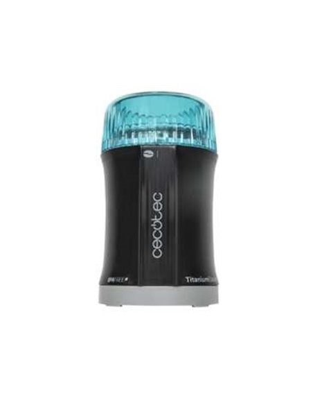 Cecotec TitanMill 200 Molinillo de Cafe et Especias 200W - Capacité 50gr - Cuchillas Recubiertas de Titanio - Recipiente de Acie