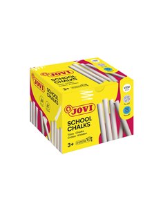 Jovi Classcolor Boîte de 100 Tizas Antipolvo Blancas - Compactas - Sans Polvo - Materias Primas Naturales - Trazos Nitidos - Fac