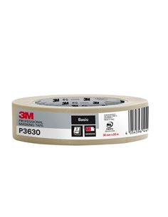 3M Ruban de Enmascarar Profesional - 30mm x 50m - 70% PEFC - Couleur Blanc