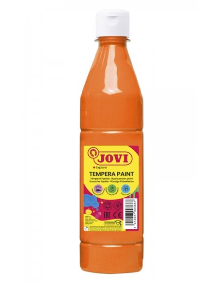 Jovi Tempera Paint Tempera Liquida 500ml - Base Eau - Lista Pour Usar - Alto Poder Cubriente - Séchage rapide - Excelente Fluide