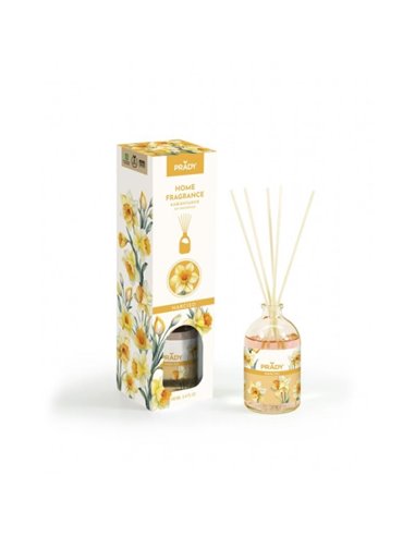 Prady Ambientador Mikado Narciso - Flacon de Cristal 100 ml et Varitas Difusoras